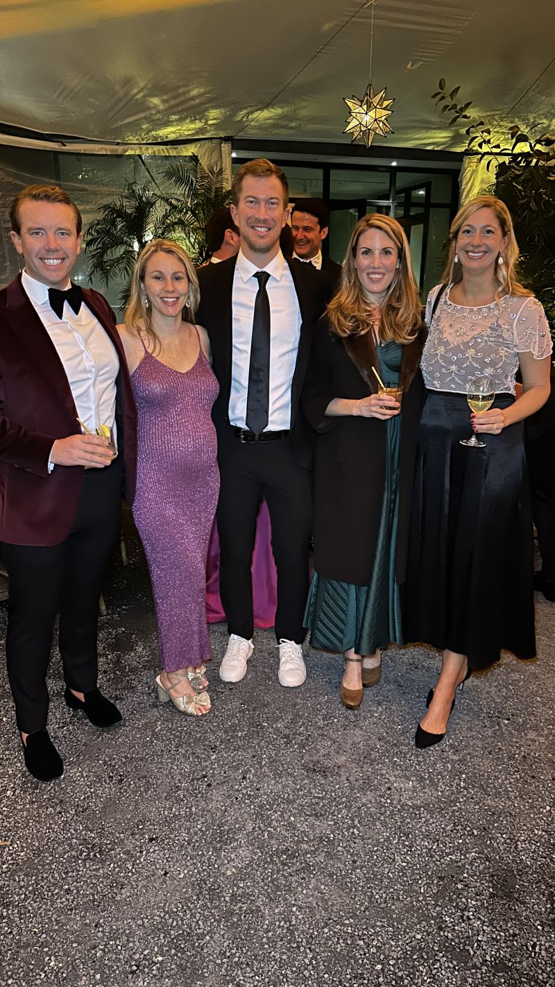 Guests posed for a photo during the Society 1858 Winter Party