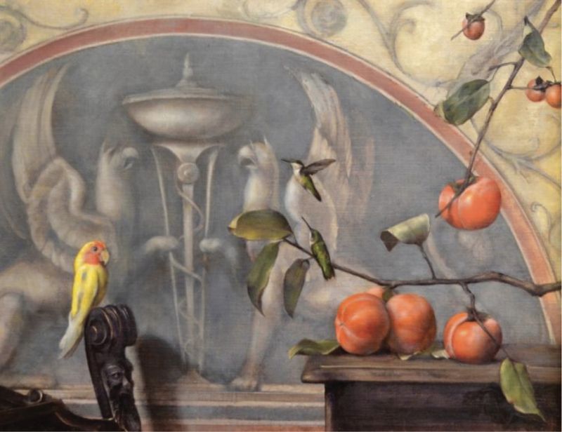 Persimmon Season (oil on linen, 21 x 25 inches)