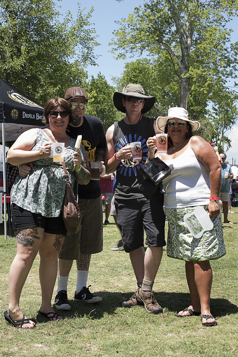 Aubrey Sanders and David, Brian, and Rachel Hawkins