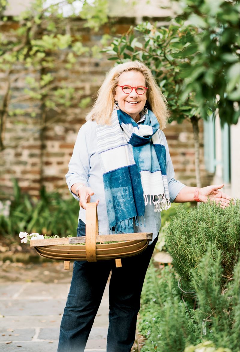 Monica at work in the garden