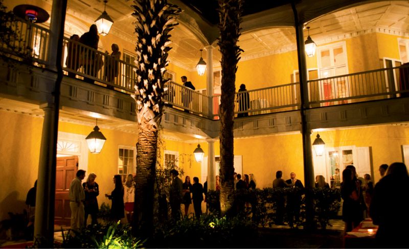 Guests file into the historic house to celebrate the launch of Charleston Recipes.