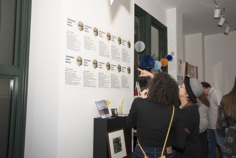Guests peruse silent auction offerings.