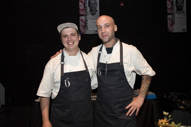 Zero Restaurant Chef Vinson Petrillo with a member of his team