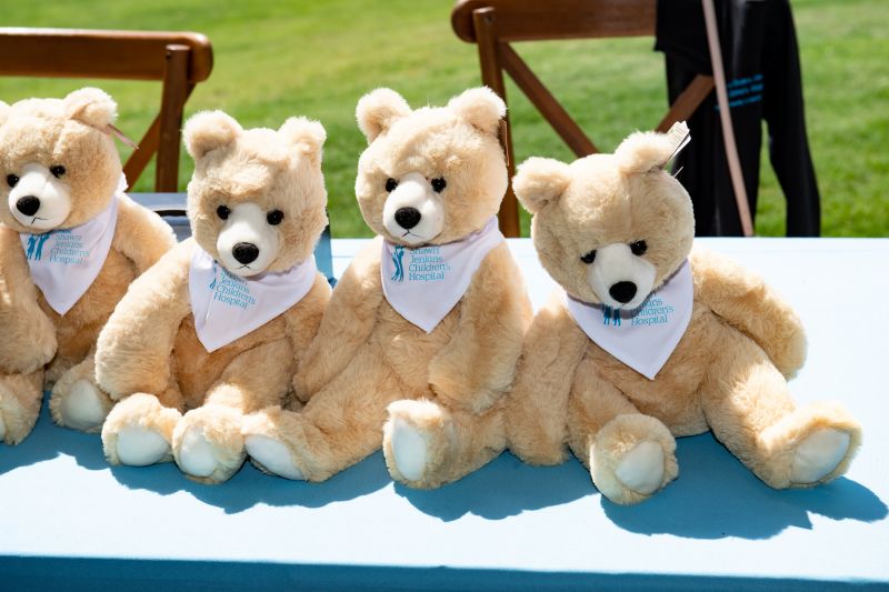 Teddy bears were donated to patients treated at MUSC Shawn Jenkins Children’s Hospital.