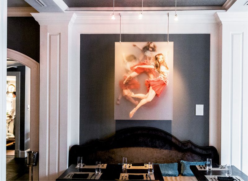 DINING WITH A VIEW: Art is omnipresent at the eatery...