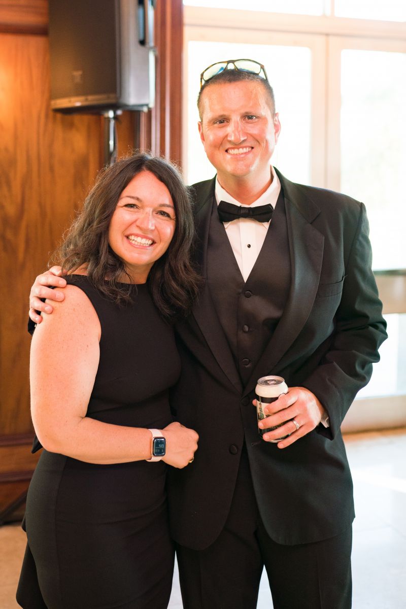 Stacey and Malachi Gray pose for a photo.