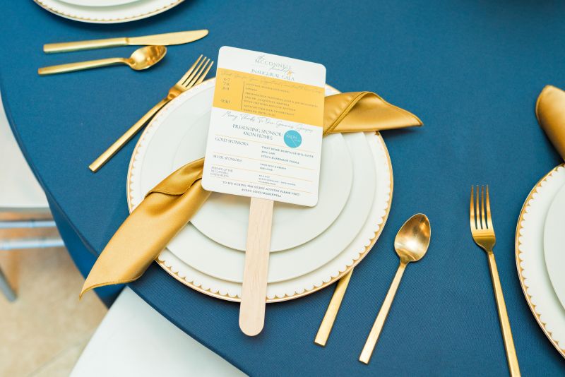 A place setting for dinner catered by Church &amp; Union