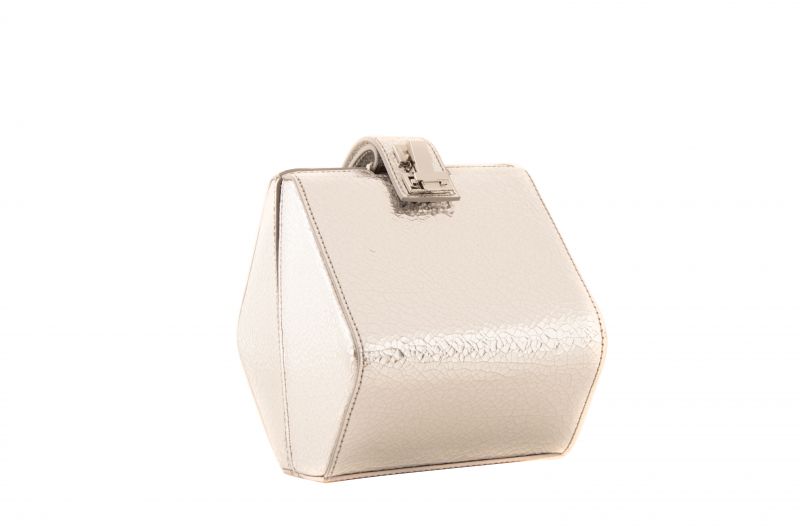 The Volon “Diamond Bag” in silver, $895 at Hampden