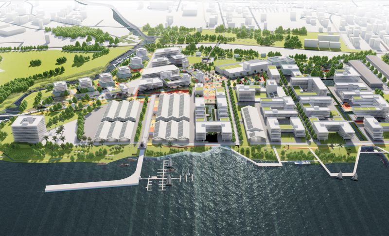 Although no specific plans are set for Battery Park, last year the Urban Land Institute selected the site for its annual Gerald D. Hines Student Urban Design Competition. There were four finalists, including the “Port Unity” proposal (top) by a team of Harvard students, generating a wealth of ideas for development.