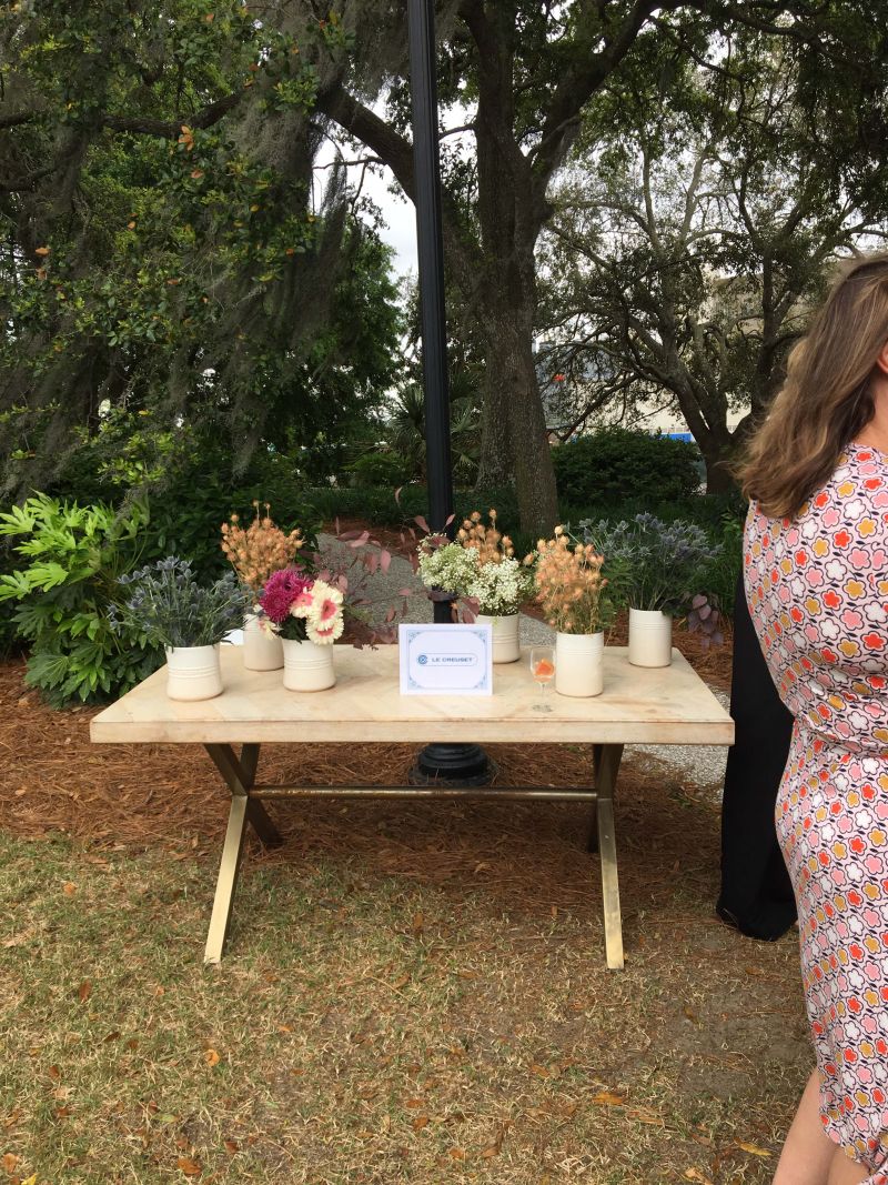 The flower crown station was a hit with guests.