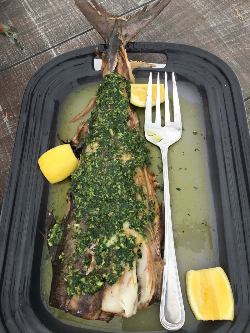 Fresh mackerel made a filling entree.