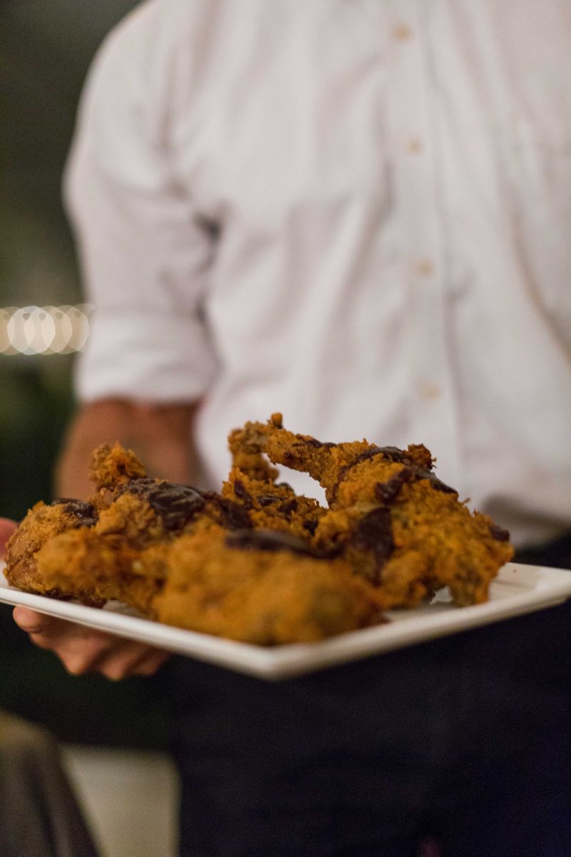 The third course was a chicken-fried duck confit.