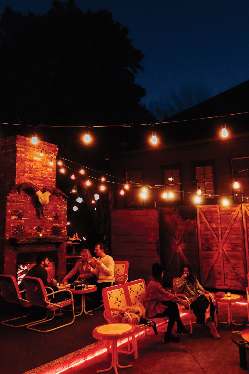 A stop for cocktails on the patio at Urban Cowboy Public House.