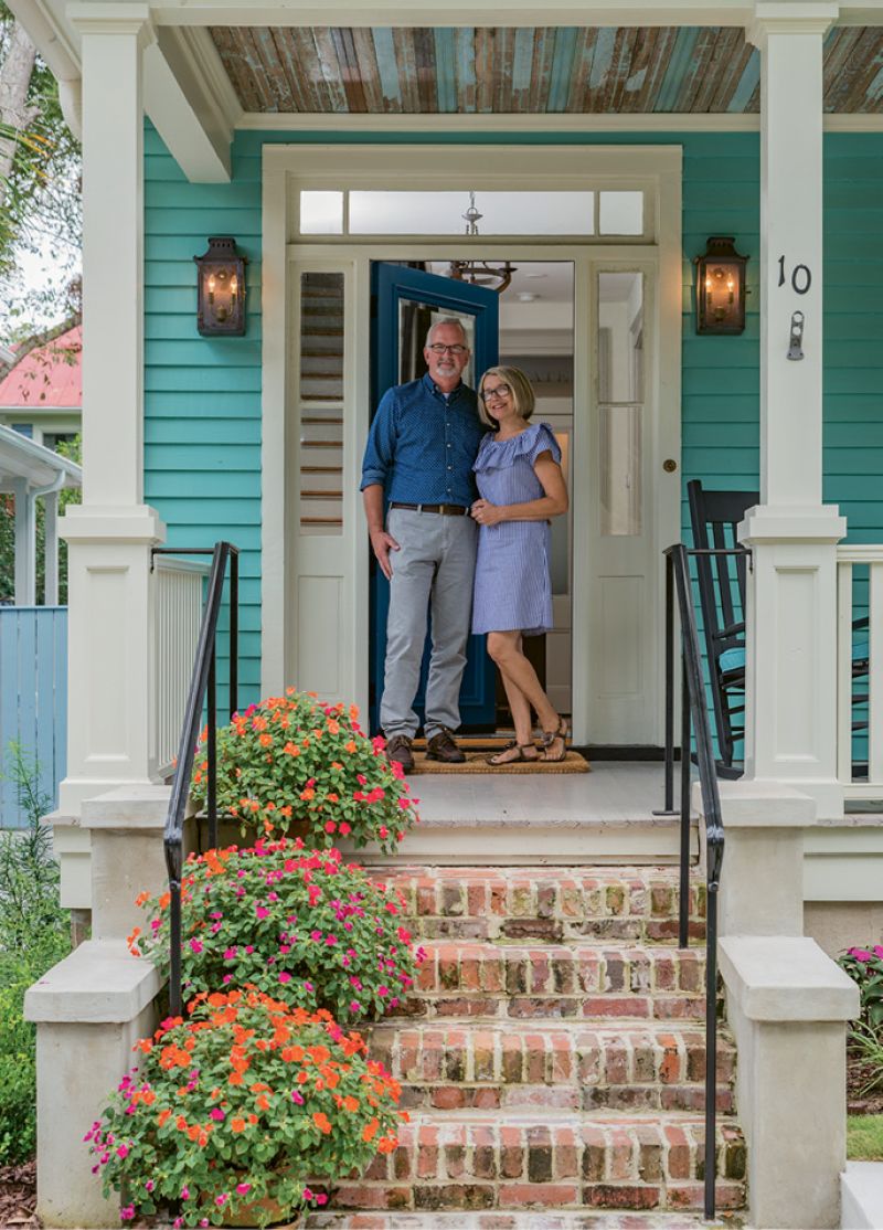 Cindy and David on their front porch