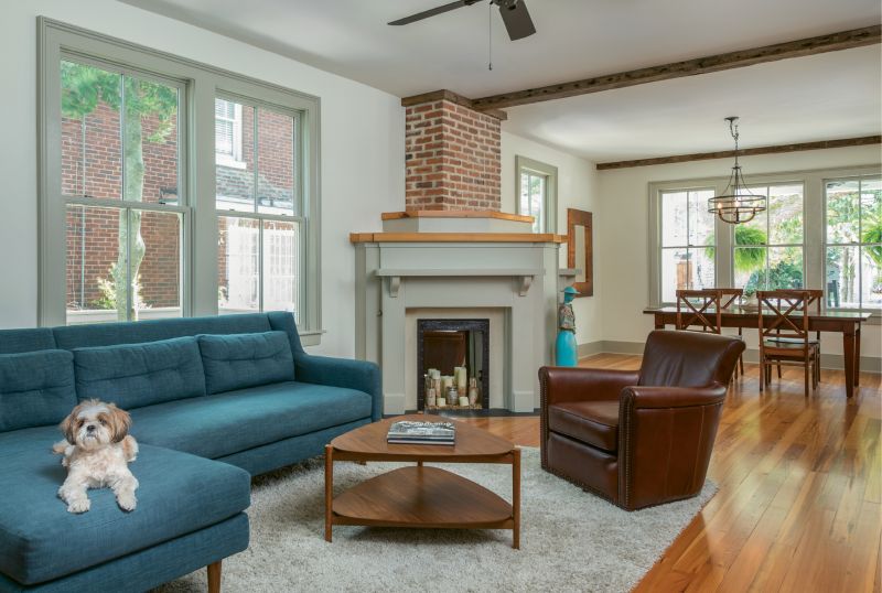 Opening Up: When an original wall separating the dining and living rooms proved unsalvable, Cindy and David took the opportunity to create a more open floor plan.