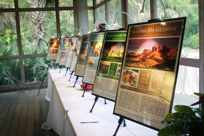 Included in the auction were paid trips to locations across the globe.