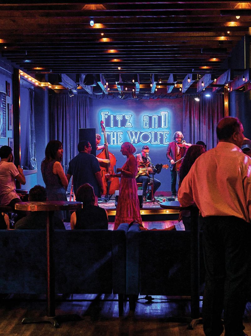 Live music and dancing at the new downtown venue, Fitz and the Wolfe