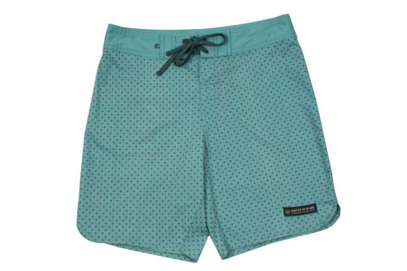 United by Blue &quot;Confluence Boardshorts&quot; in &quot;green cross dot,&quot; $68 at Hooley