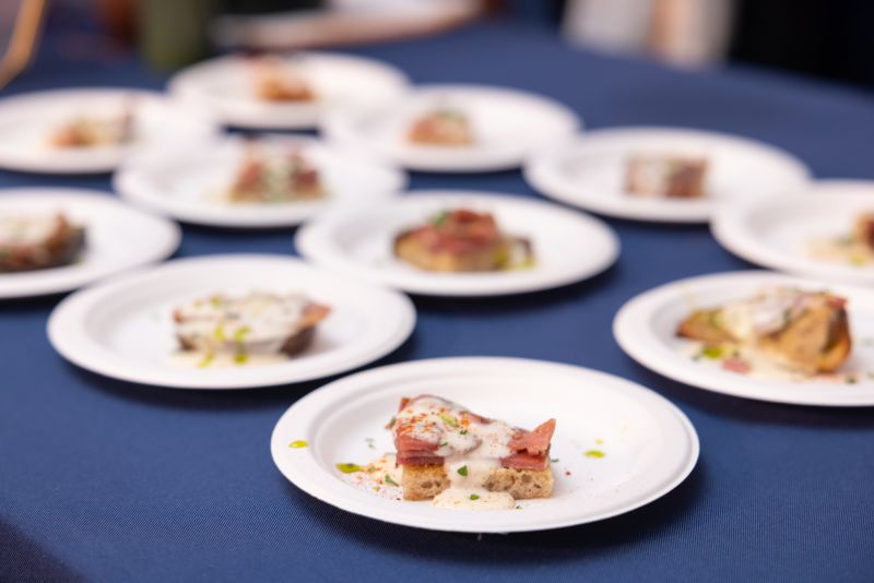 These mini croque monsieurs made by Brasserie La Banque featured locally made sourdough bread and country ham.