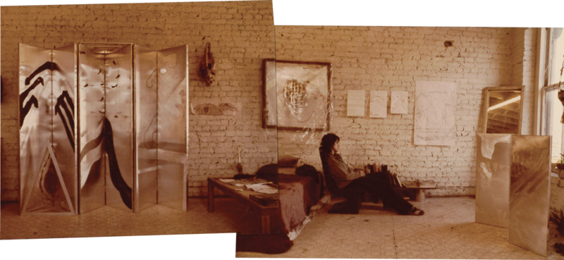 Early Work: In addition to painting, Fantuzzo was working in metals—such as the assemblages on display in her Cumberland Street studio—when she arrived in Charleston in the 1970s.