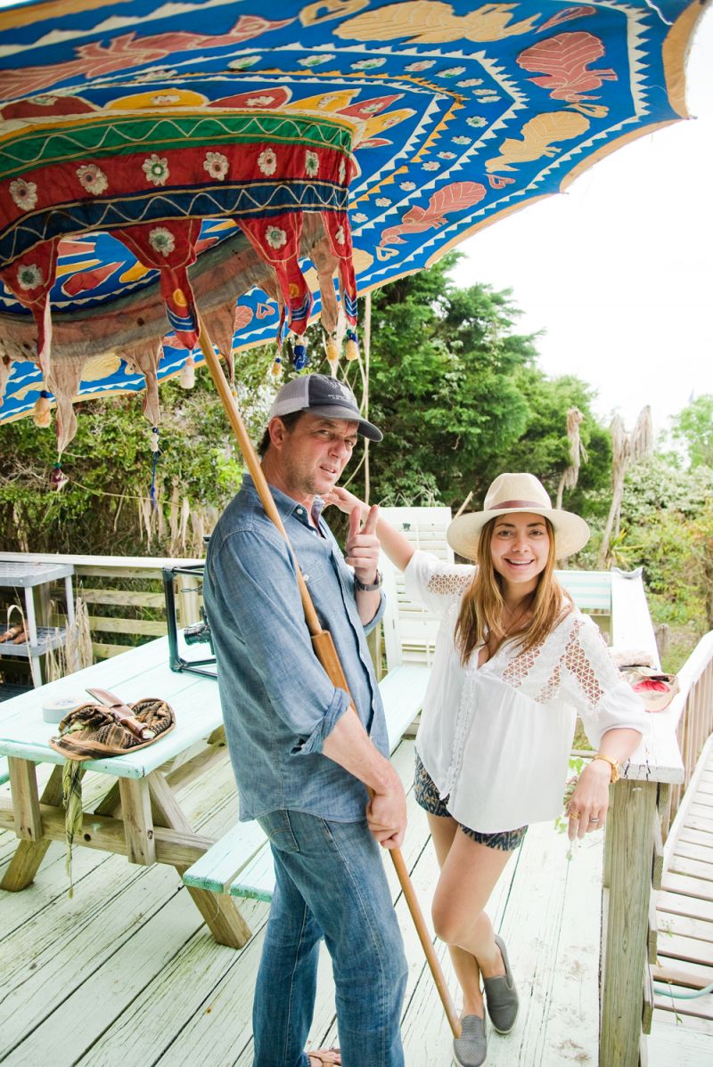 That’s a wrap: Stylist Andrea Serrano and photographer Peter Frank Edwards mug for the camera.