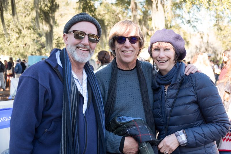 Charleston Parks Conservancy&#039;s Director of Programs Jim Martin with Stephen and Laurie Berman