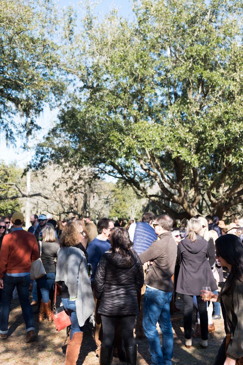 Guests enjoyed the pleasantly warm January afternoon