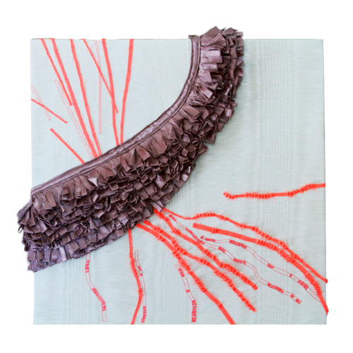 The Many Changes, 2011, 12&quot; x 12&quot;, thread and polyester